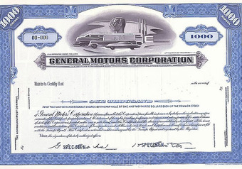 General Motors Common Stock Certificate