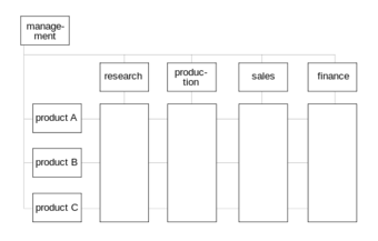 Matrix organizational structure