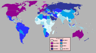 GDP across the globe