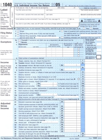 Tax Form 1040