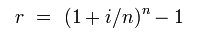 Calculating the effective annual rate