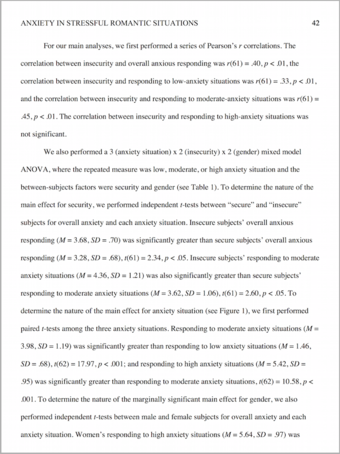 Reporting statistics