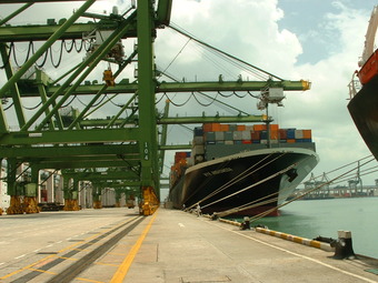 A port in Singapore
