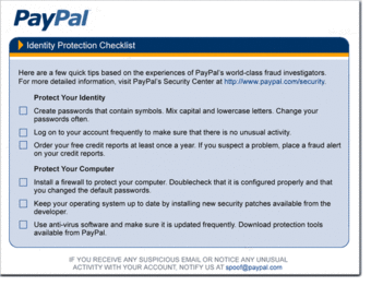 PayPal Checklist