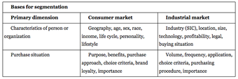 Bases for Segmentation