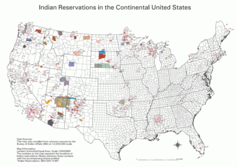 Map of Indian Reservations in the U.S.