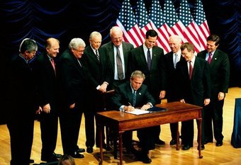 Signing the Partial-Birth Abortion ban.