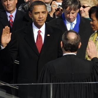 Obama Taking Oath of Office