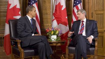 President Barack Obama meets Prime Minister Stephen Harper