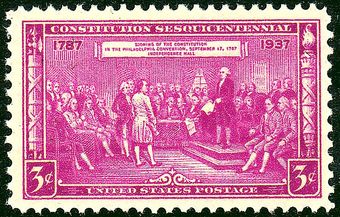 Framers of the Constitution Stamp (1937)