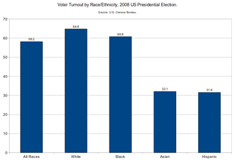 Voter Turnout by Race, 2008 Presidential Election