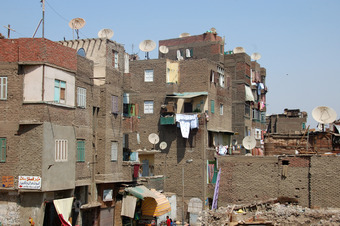 Overpopulated Urban Slums