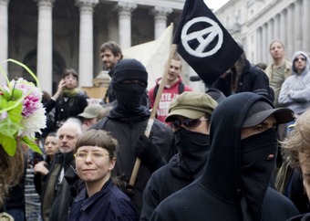 Anarchists at the G20 Summit in London, 2009