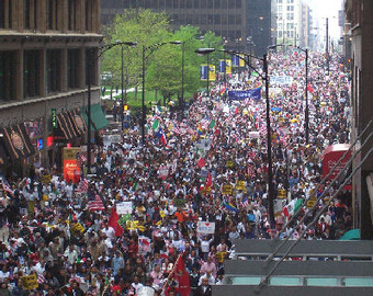 An Immigration Rally in Chicago, 2006