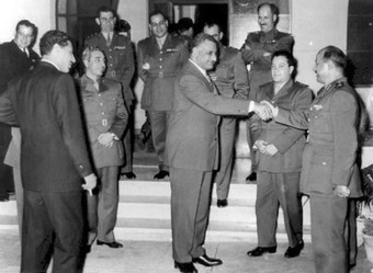 Nasser with Syrian Delegation