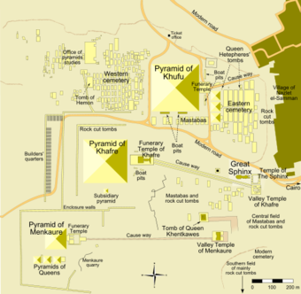 Map of Giza Pyramid Complex