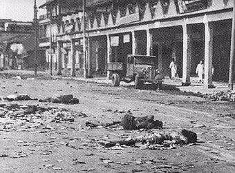  Dead and wounded after the Direct Action Day, which developed into pitched battles as Muslim and Hindu mobs rioted across Calcutta in 1946.  