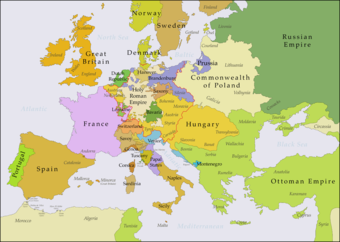  Europe in the years after the Treaty of Aix-la-Chapelle in 1748