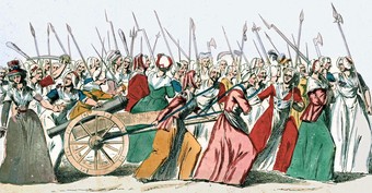  An illustration of the Women's March on Versailles, October 5, 1789, author unknown.