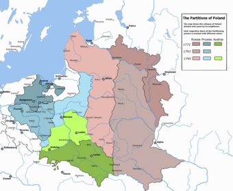 Partitions of the Polish-Lithuanian Commonwealth in 1772, 1793 and 1795