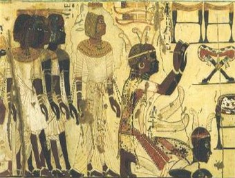 Depiction of Nubians Worshipping