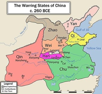 A Map of the Warring States of China