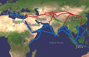 Map of Silk Road