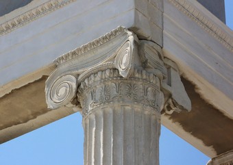 The Erechteum on the Acropolis of Athens, Greece  