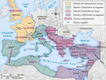 Zones of Influence in the Roman Tetrarchy