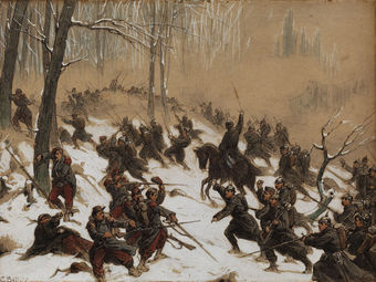 Painting depicting the Franco-Prussian War