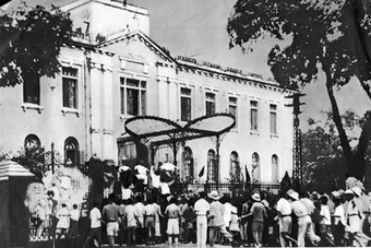  The uprising in capital Hanoi on August 19, 1945.  