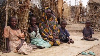  Internally displaced persons' camp providing shelters to the victims of the Darfur conflict. 