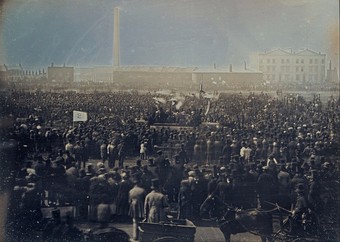  Photograph of the Great Chartist Meeting on Kennington Common, London in 1848, by William Edward Kilburn.  