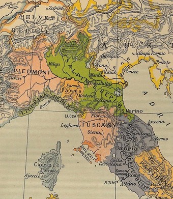  Location of Cisalpine Republic in 1799, Adolphus William Ward, The Cambridge Modern History Atlas, London: Cambridge University Press, 1912, Map 86.  