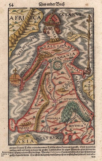  Europa Regina, associated with a Habsburg-dominated Europe under  Holy Roman Emperor Charles V of Habsburg (Charles I of Spain)