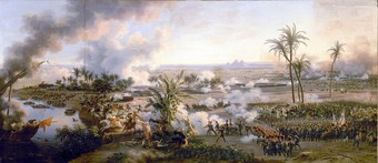  Battle of the Pyramids on  July 21, 1798 by Louis-François, Baron Lejeune, 1808.  