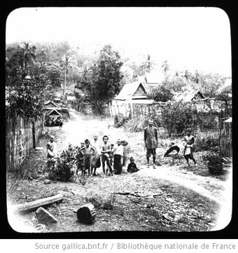  A French government official and Lao children in Luang Prabang, 1887, French National Library.  