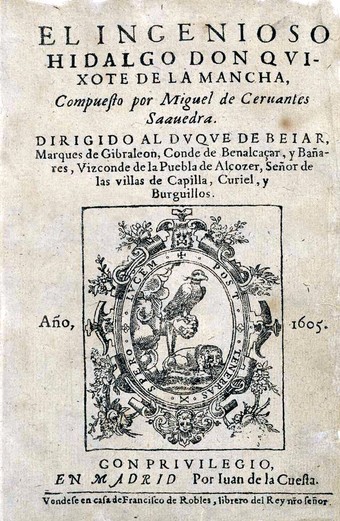  Cervantes's Don Quixote (1605), original title page