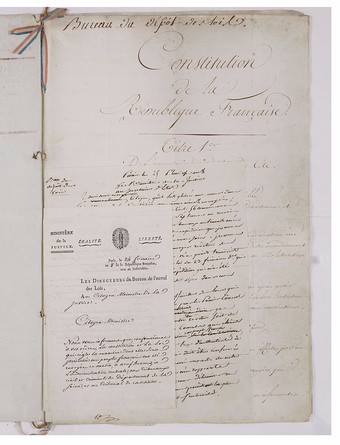 Page 3 of the Constitution of the Year VIII, Archives Nationales.