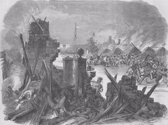  "The Sepoy Revolt at Meerut," Illustrated London News, 1857.