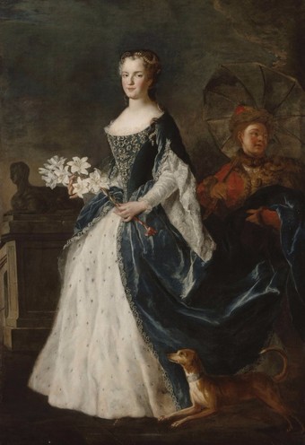  Marie Leszczyńska in 1730, by Alexis Simon Belle.  