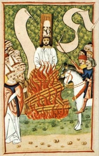 Jan Hus burned at the stake