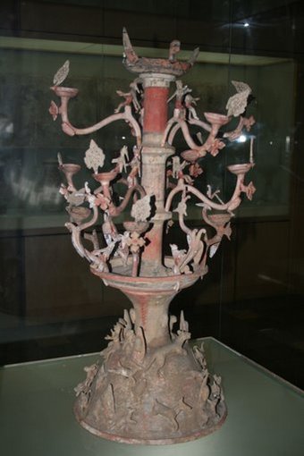 Ceramic Candle Holder from the Eastern Han Dynasty