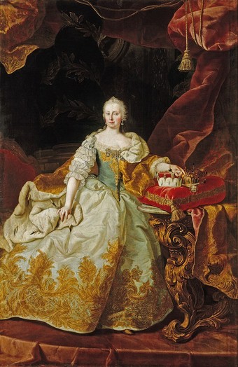  Maria Theresa by Martin van Meytens, 1742, the National Gallery of Slovenia