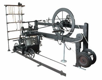  The only surviving example of a spinning mule built by the inventor Samuel Crompton