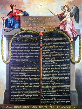  The Declaration of the Rights of Man and of the Citizen of 1789 by Jean-Jacques-François Le Barbier.  