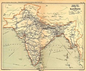  The railway network in 1909, when it was the fourth largest railway network in the world