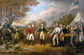  Surrender of General Burgoyne at the Battle of Saratoga, by John Trumbull, 1822.  