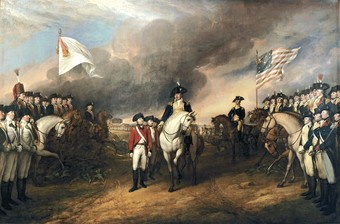  Surrender of Cornwallis at Yorktown, by John Trumbull, 1797.  