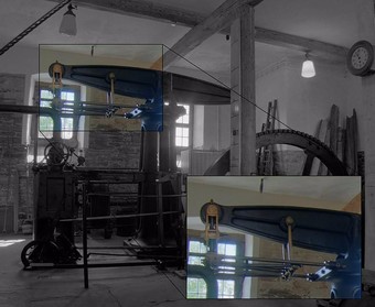  Watt's parallel motion on a pumping engine